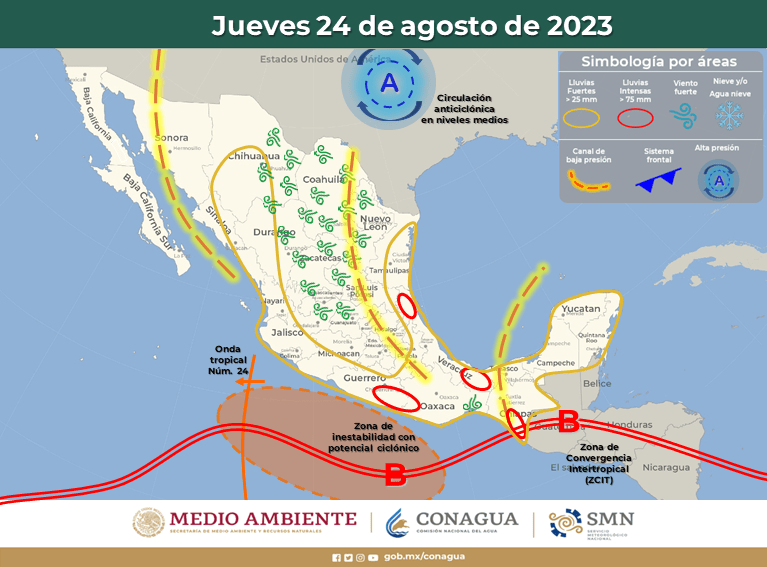 #QuintanaRoo Intervalos de chubascos para hoy&nbsp;jueves