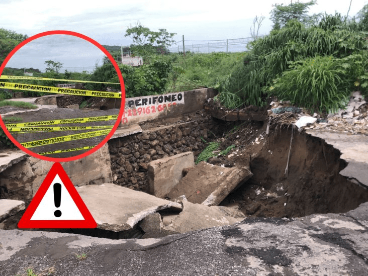 #Veracruz Se forma Socavón en #RíoMedio y&nbsp;#LasGranjas