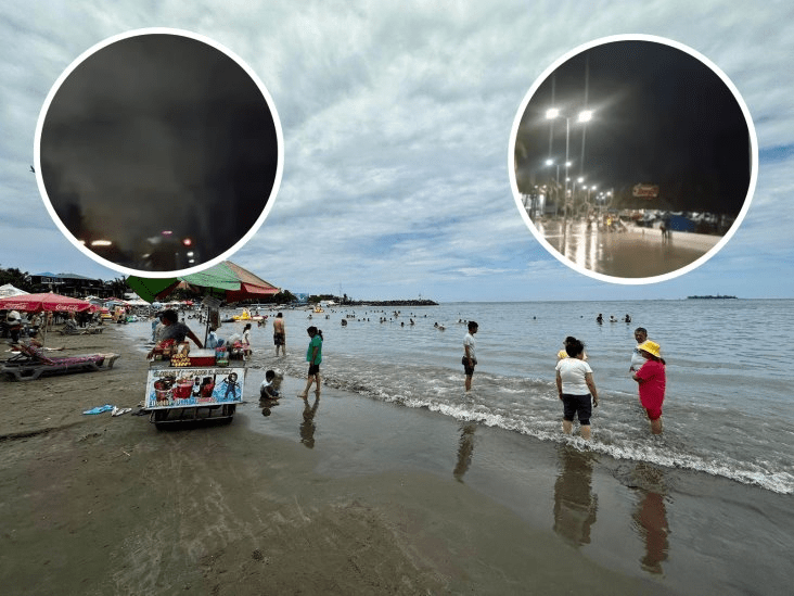 #Veracruz Captan tromba marina en playa del&nbsp;puerto