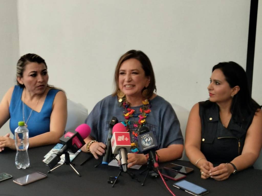 #QuintanaRoo Asegura #XóchitlGálvez, desde #Cancún, que buscará a #MarceloEbrard, si pierde encuesta interna de&nbsp;#Morena