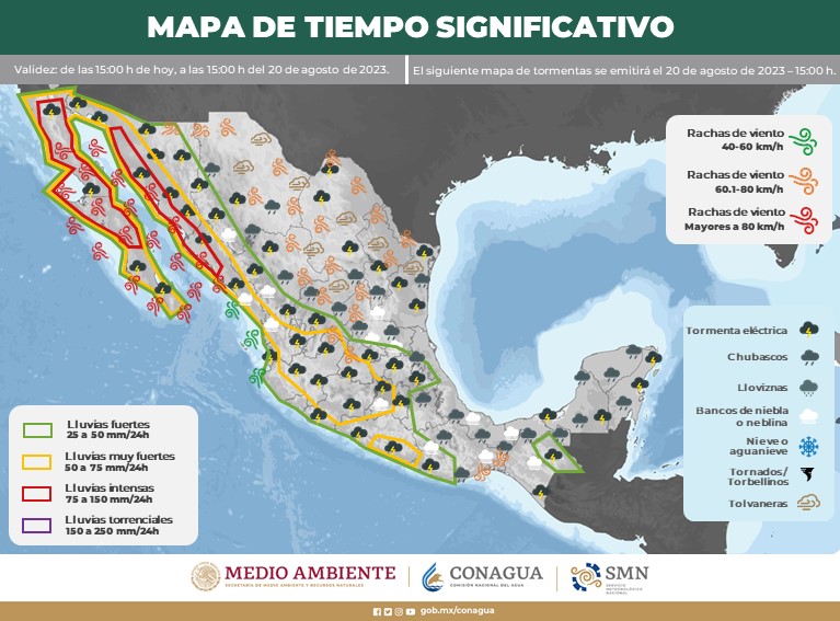 #QuintanaRoo Anuncia el SMN lluvias fuertes para Quintana&nbsp;Roo