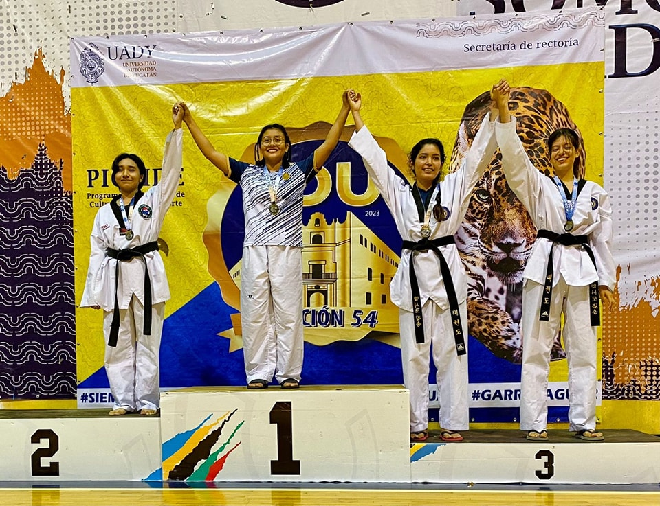 #Yucatán Primeros lugares en #Taekwondo para estudiantes #UADY 