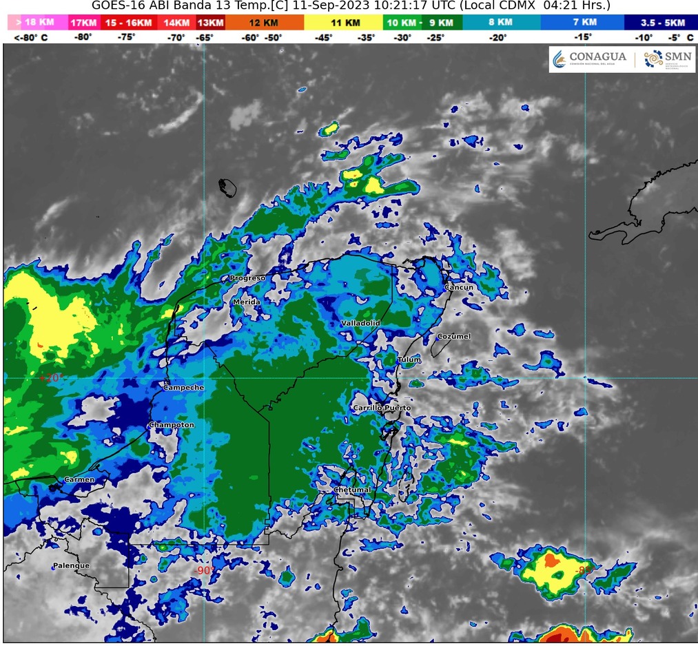 #QuintanaRoo Intervalos de chubascos para este inicio de&nbsp;semana