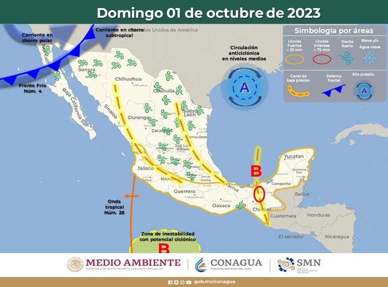#QuintanaRoo Anuncia SMN intervalos de chubascos para Quintana&nbsp;Roo