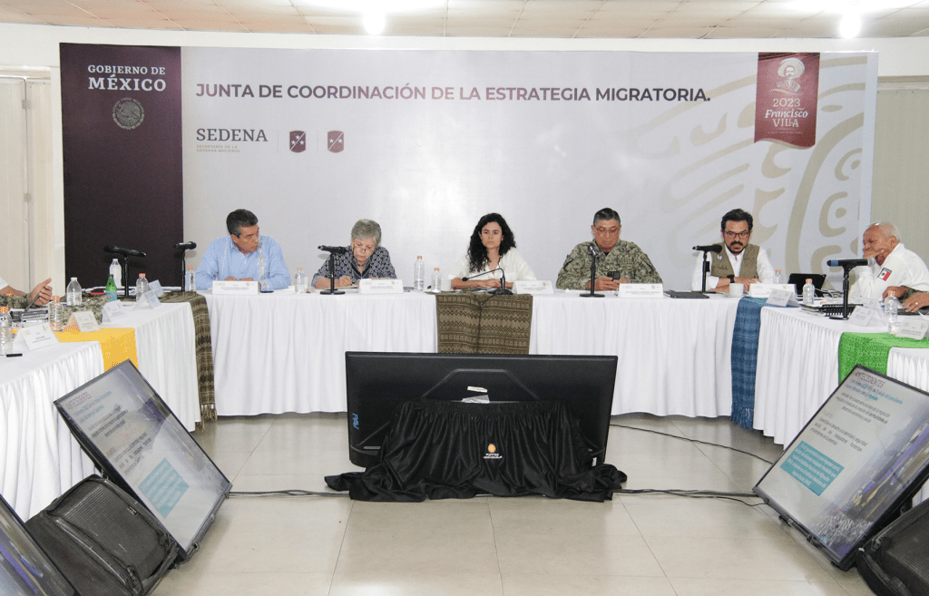 #Chiapas Asiste #RutilioEscandón a reunión del tema migratorio encabezada por titular de #Segob, #LuisaMaríaAlcalde