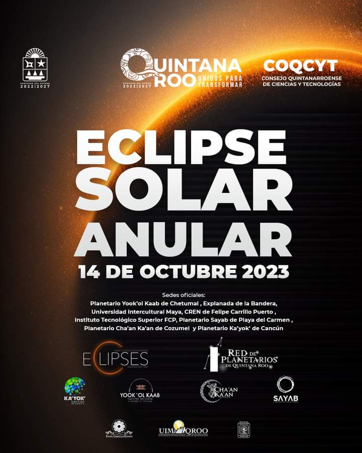 #QuintanaRoo Eclipse podrá ser visto en #Chetumal y #Bacalar en su&nbsp;totalidad