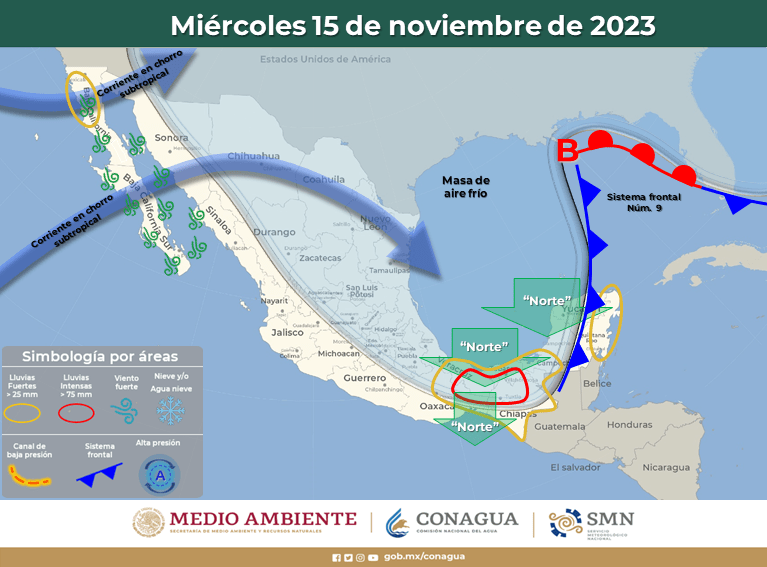 #QuintanaRoo Prevé #SMN lluvias fuertes para este&nbsp;miércoles
