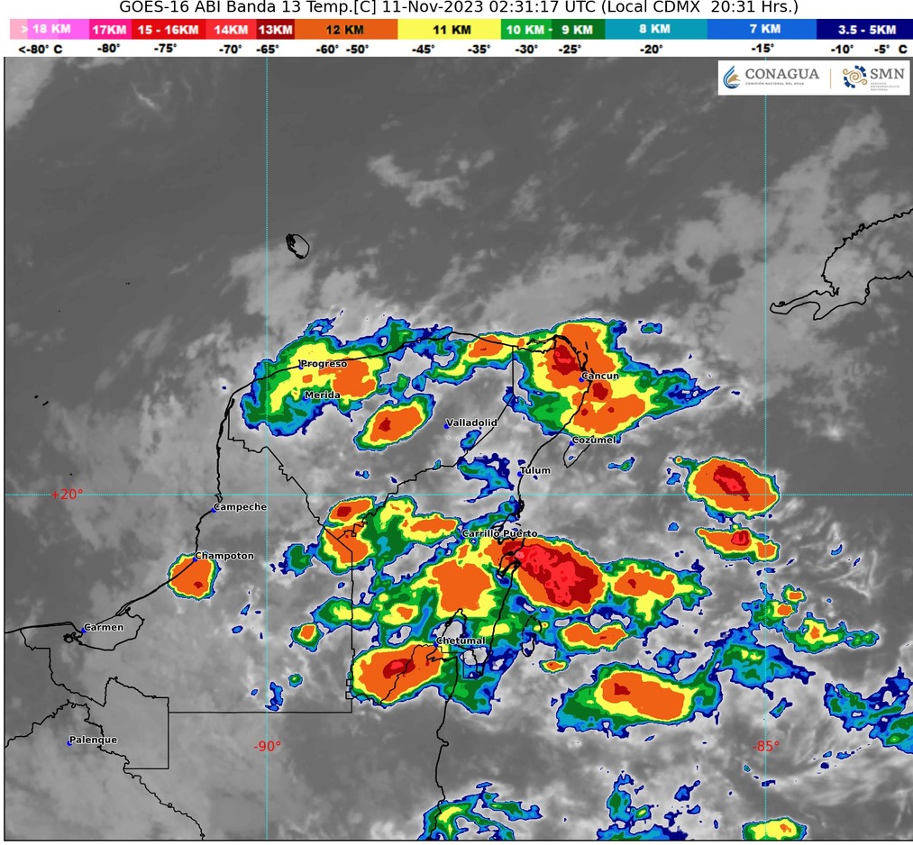 #QuintanaRoo Podrían presentarse lluvias puntuales para este&nbsp;sábado