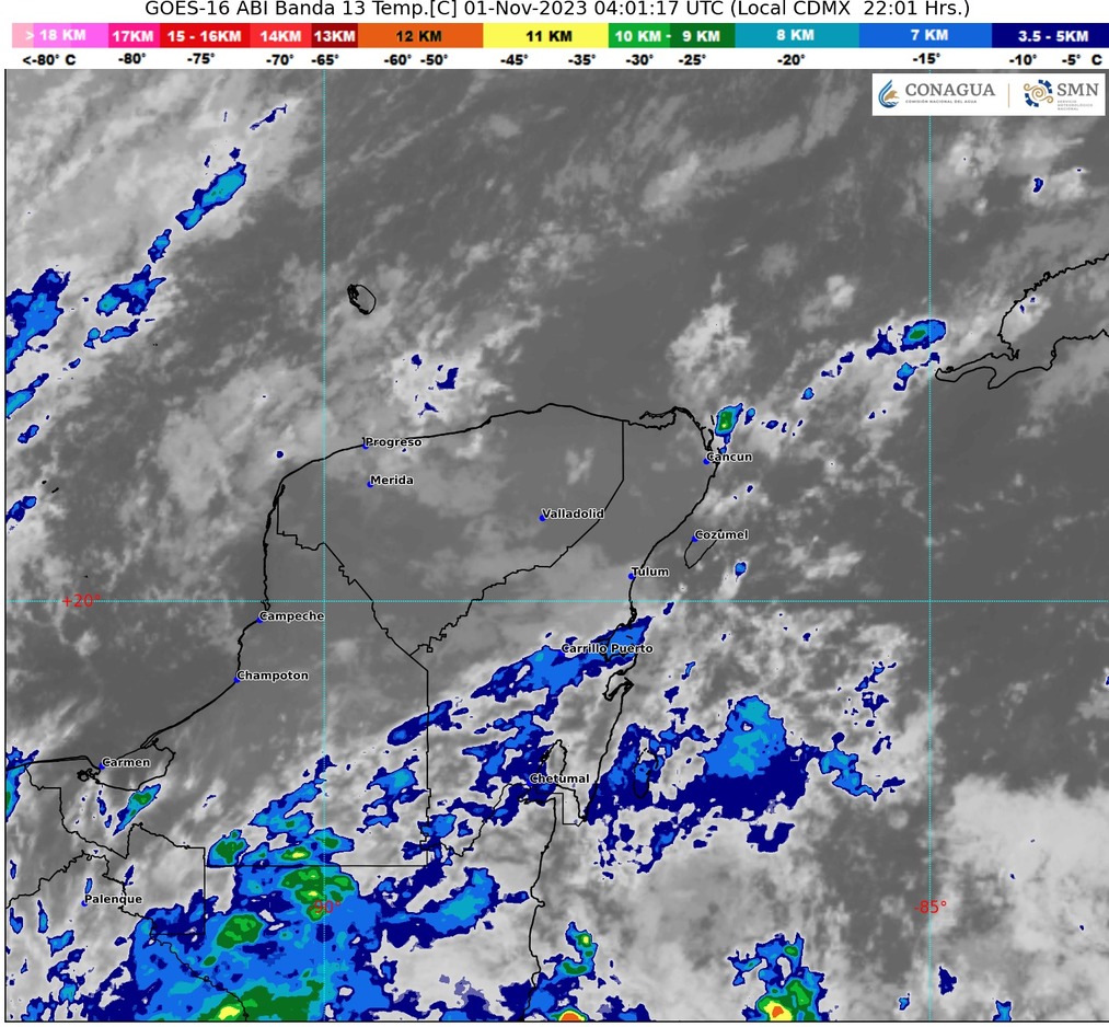 #QuintanaRoo Anuncia #SMN lluvias fuerte este 01 de&nbsp;Noviembre