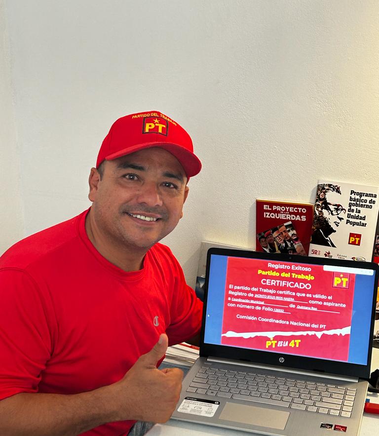 #QuintanaRoo Se registra coordinador del #PT en #IslaMujeres como aspirante a la presidencia&nbsp;municipal