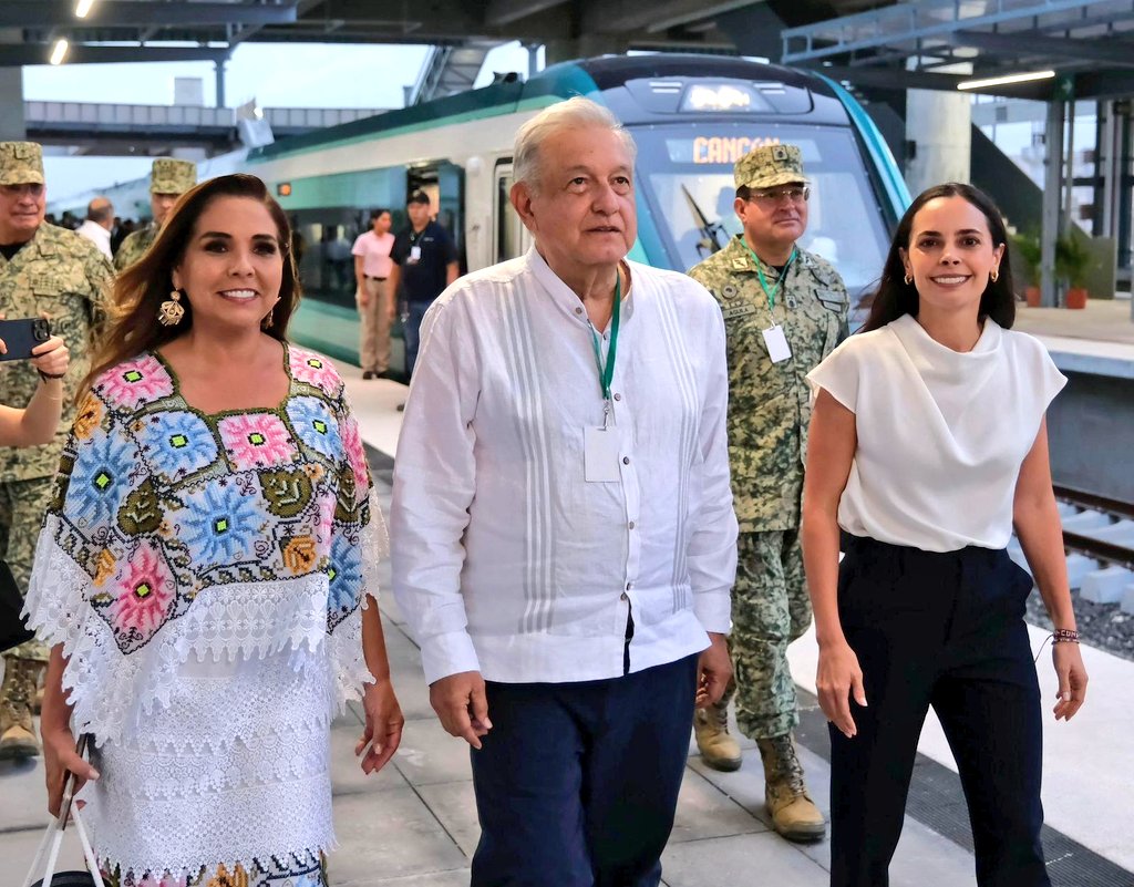 #QuintanaRoo Completa el Tren Maya su primer viaje, al llegar a&nbsp;Cancún