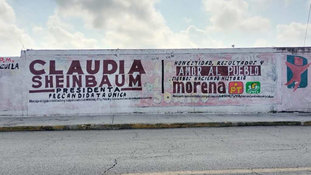 #QuintanaRoo Se intensifica publicidad política en bardas de&nbsp;#Cancún