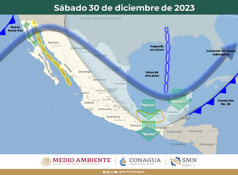 #QuintanaRoo Pronostica #SMN chubascos para el&nbsp;estado