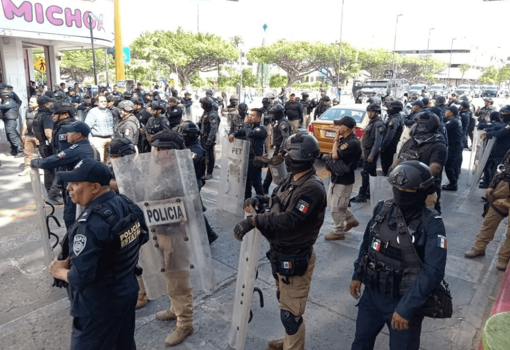 #Chiapas Aplica #SS y #PC Protocolo para Mantener el Orden en el centro de #TuxtlaGutiérrez