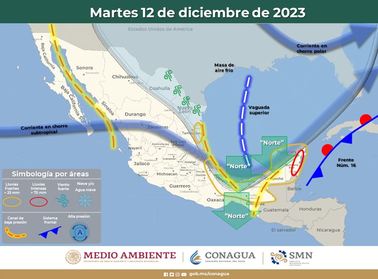 #QuintanaRoo Anuncia SMN lluvias intensas en Quintana&nbsp;Roo