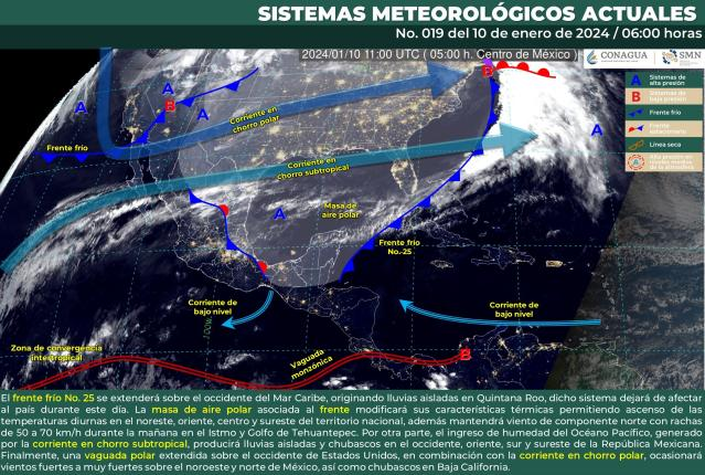 #QuintanaRoo Lluvias aisladas para el&nbsp;estado