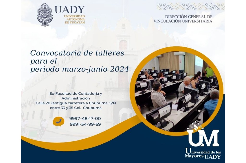 #Yucatán Convocan a personas de la tercera edad para integrarse a la Universidad de los&nbsp;Mayores
