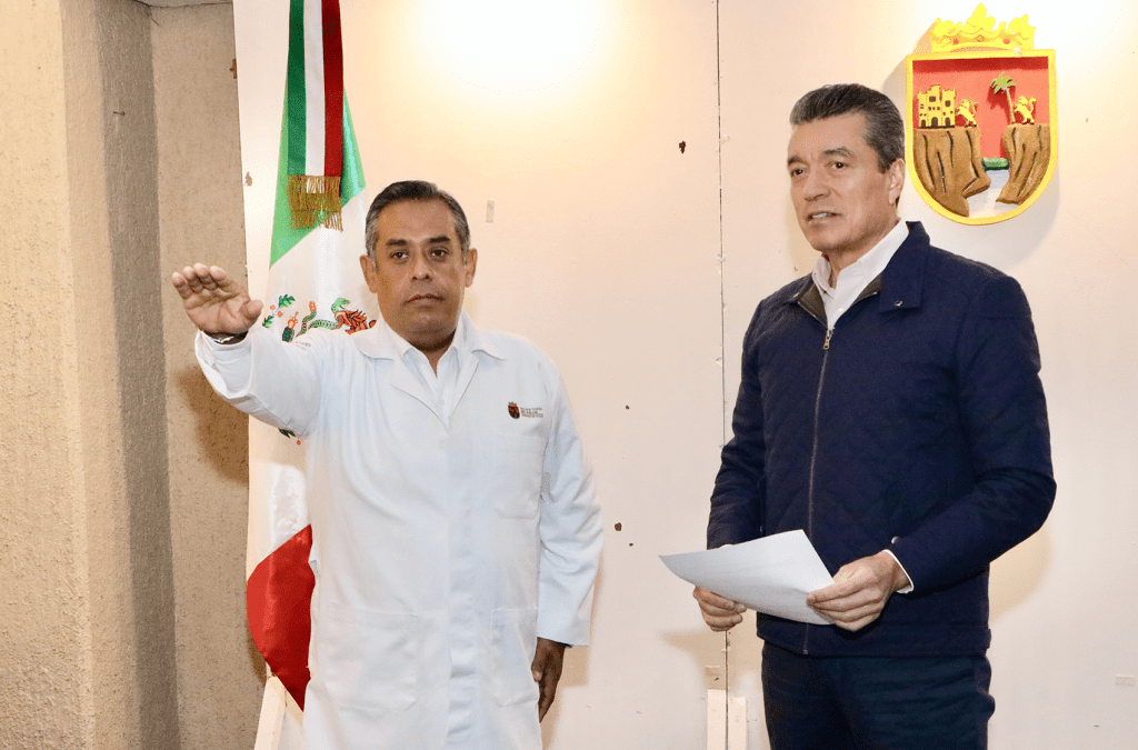 #Chiapas #RutilioEscandón toma protesta a #FranciscoArturoMariscalOchoa como titular de la Secretaría de&nbsp;Salud