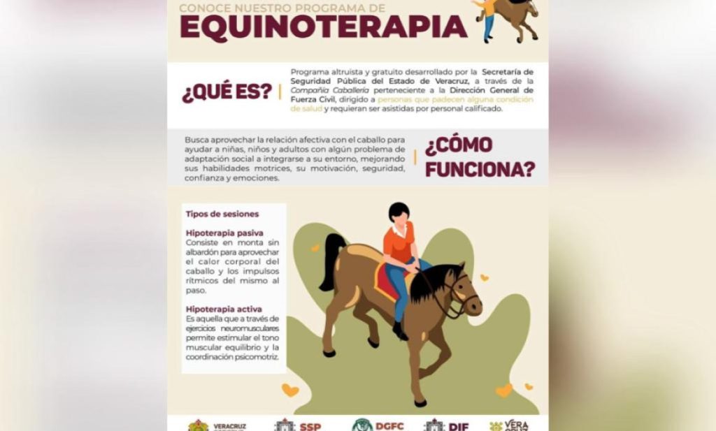 #Veracruz Invitan SSP y DIF estatal al programa de&nbsp;Equinoterapia