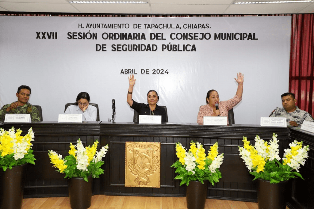 #Chiapas Realizan XXVII sesión ordinaria del consejo municipal de seguridad&nbsp;pública