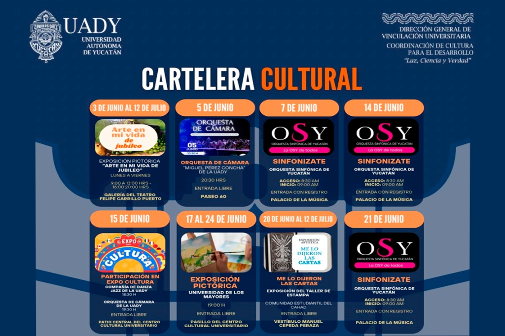 #Yucatán #UADY realizará un mes de actividades culturales