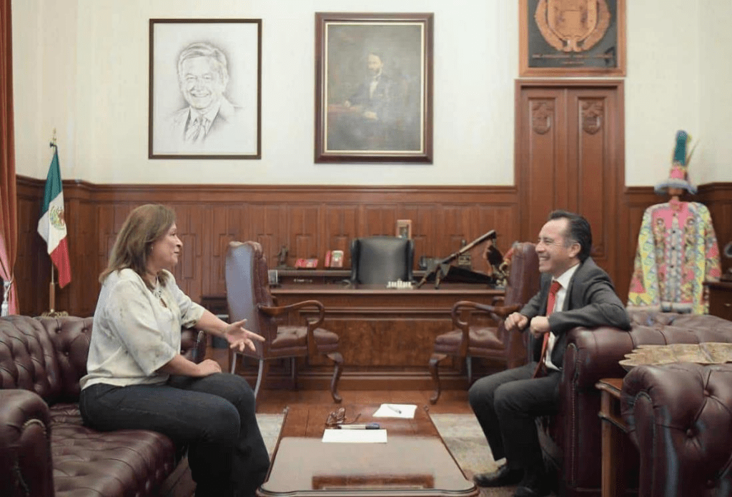 #Veracruz #RocíoNahle se reúne con #CuitláhuacGarcía en palacio de&nbsp;gobierno