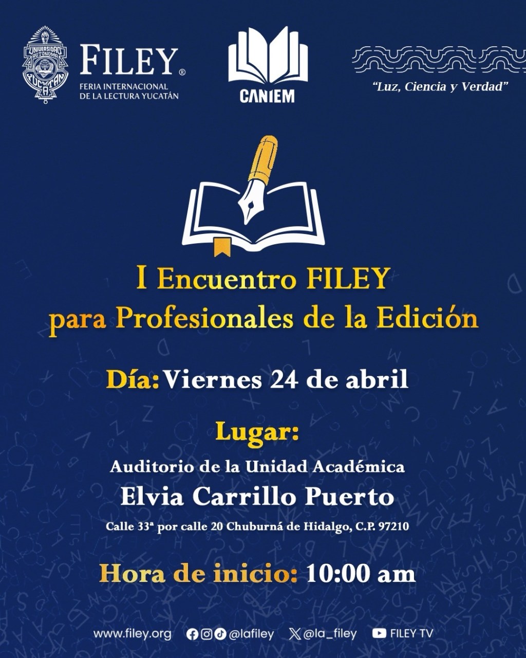 #Yucatan FILEY impulsa diálogo editorial con primer encuentro para profesionales del&nbsp;libro