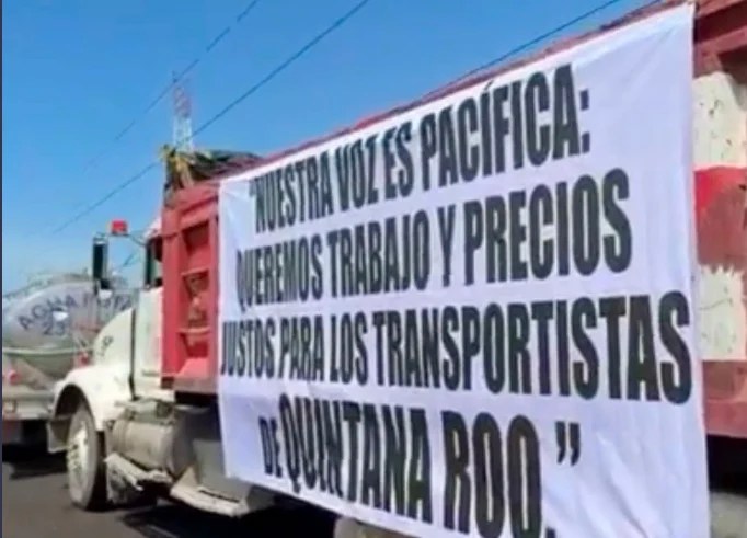 #QuintanaRoo Volqueteros de QRoo suspenden protesta tras llegar a acuerdo con&nbsp;autoridades