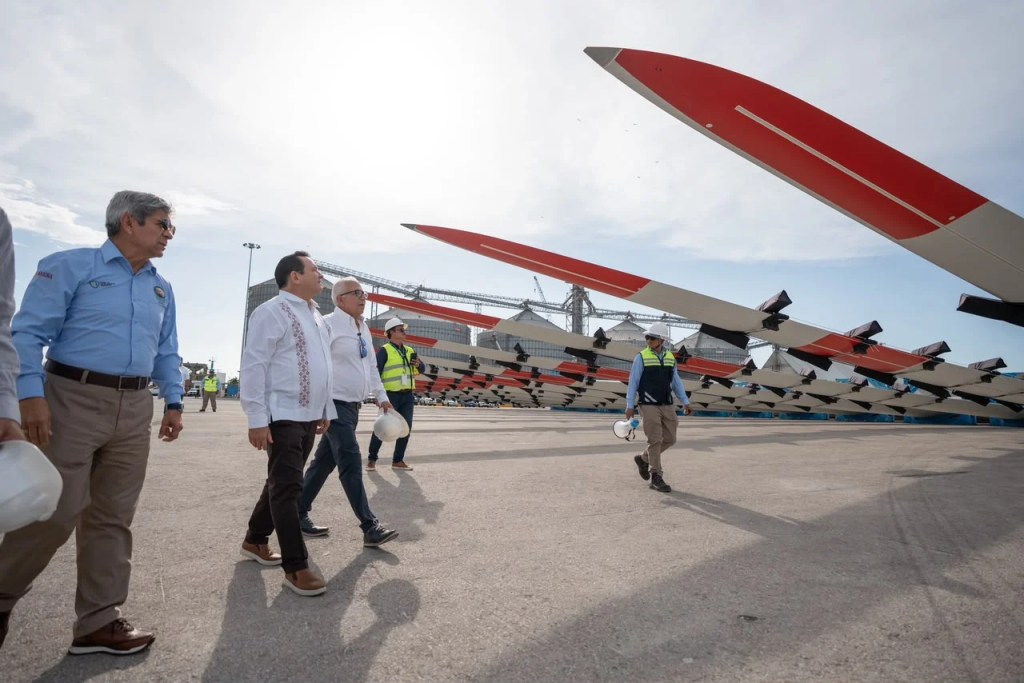 #Yucatan Arriban a Progreso componentes para el Parque Eólico Tizimín II, con inversión de 2 mil 600&nbsp;mdp