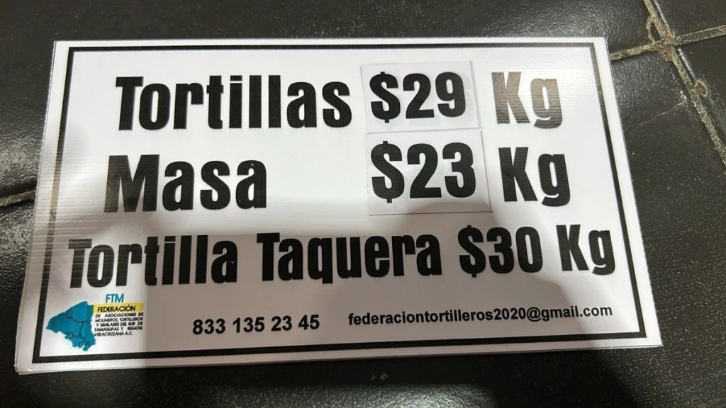 #Tamaulipas Kilo de tortilla sube a 29 pesos en el sur de Tamaulipas a partir de este miércoles