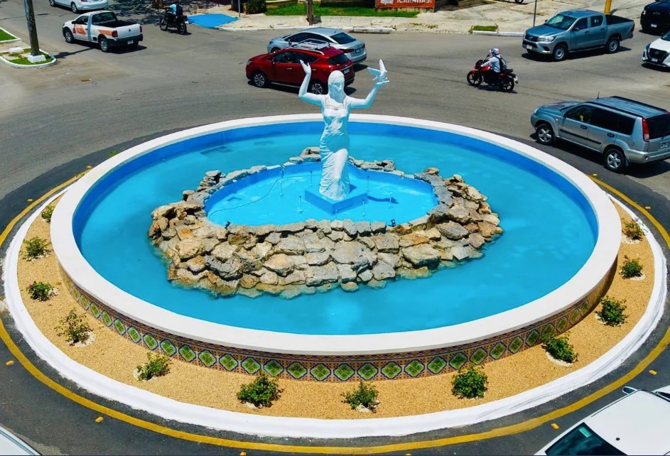 #Yucatan Termina renovación de la glorieta de La Mestiza en Francisco de Montejo y el Reloj Maya en Ciudad Caucel