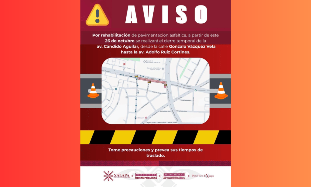 #Veracruz Inician este lunes trabajos de bacheo en Cándido Aguilar en Xalapa