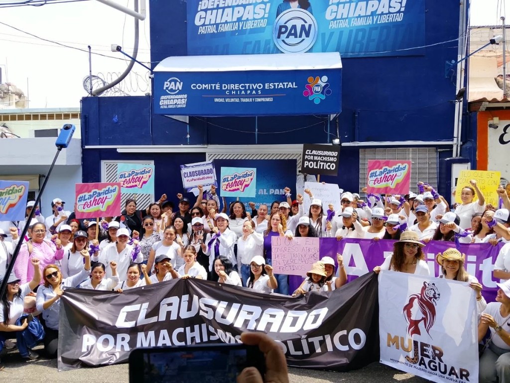 #Chiapas Colectivas rechazan en Tuxtla Gutiérrez recurso del PAN contra la paridad municipal para&nbsp;2027