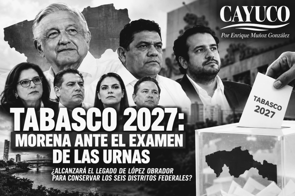 #TABASCO 2027: MORENA ANTE EL EXAMEN DE LAS URNAS*/ @ColumnaCayuco/ Escribe el Periodista Tabasqueño Enrique Muñoz González